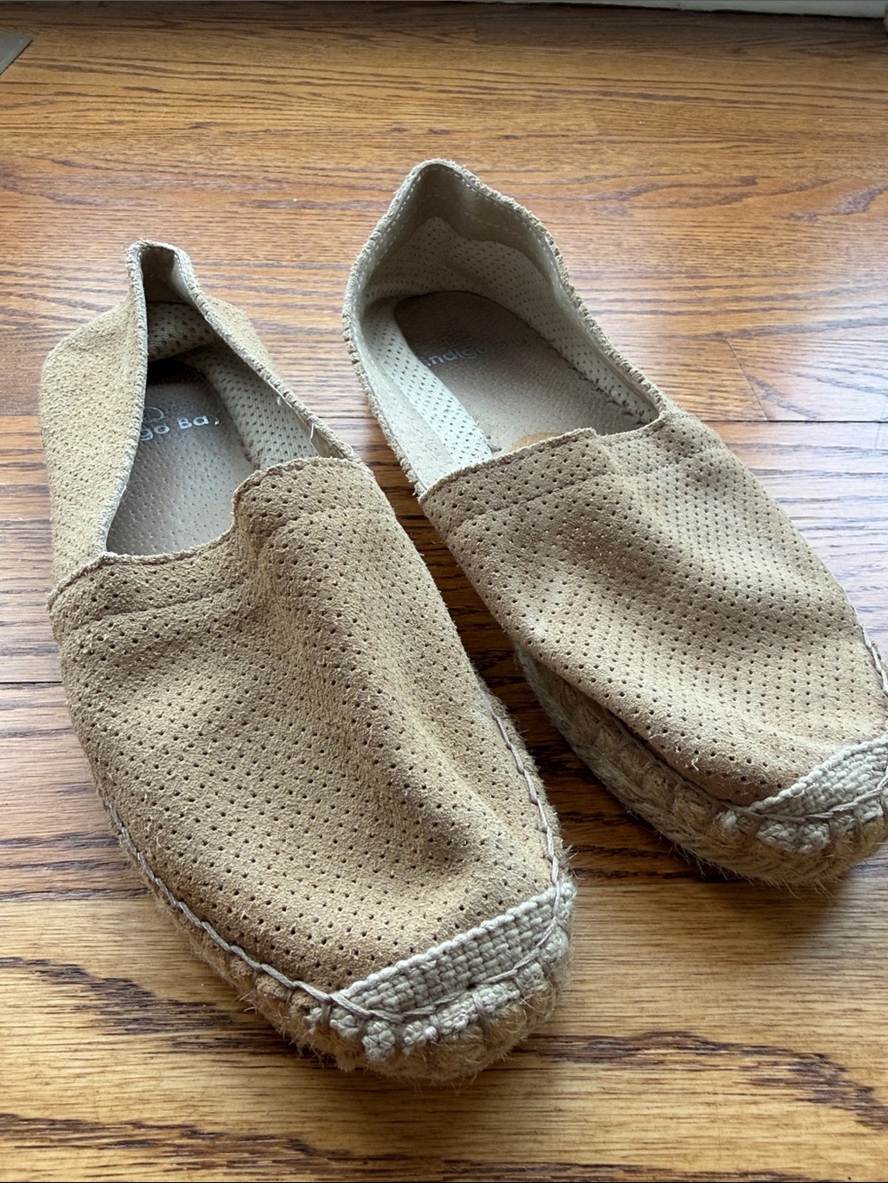 Women's Espadrille Slip-Ons in Light Tan